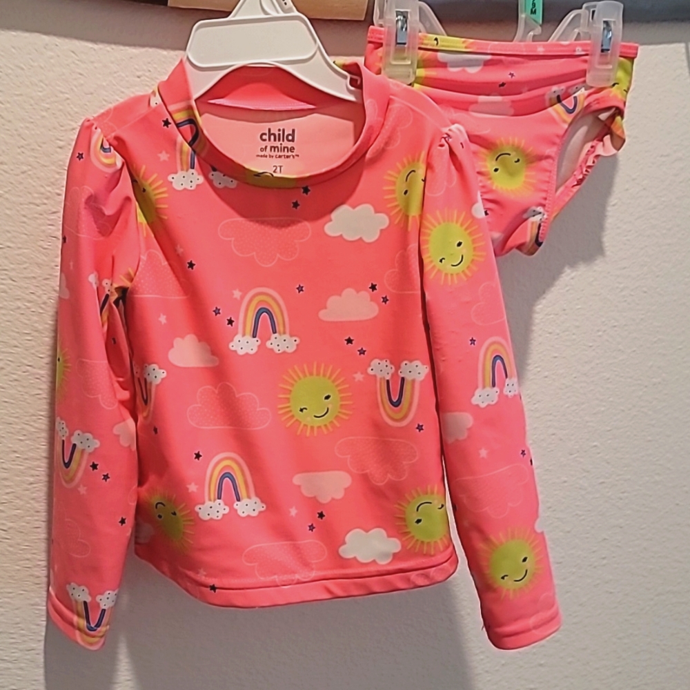 🔵 3/20 -2T bikini swimwear/rashguard Carters